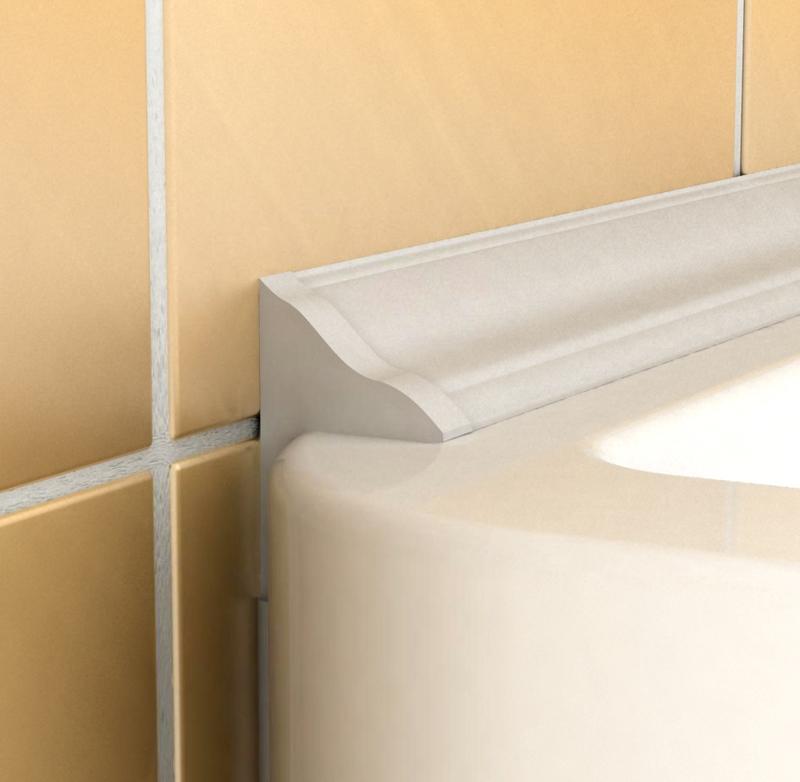 Часто керамические плинтуса используются для обустройства ванной комнаты 