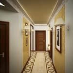 дизайн длинного коридора в квартире