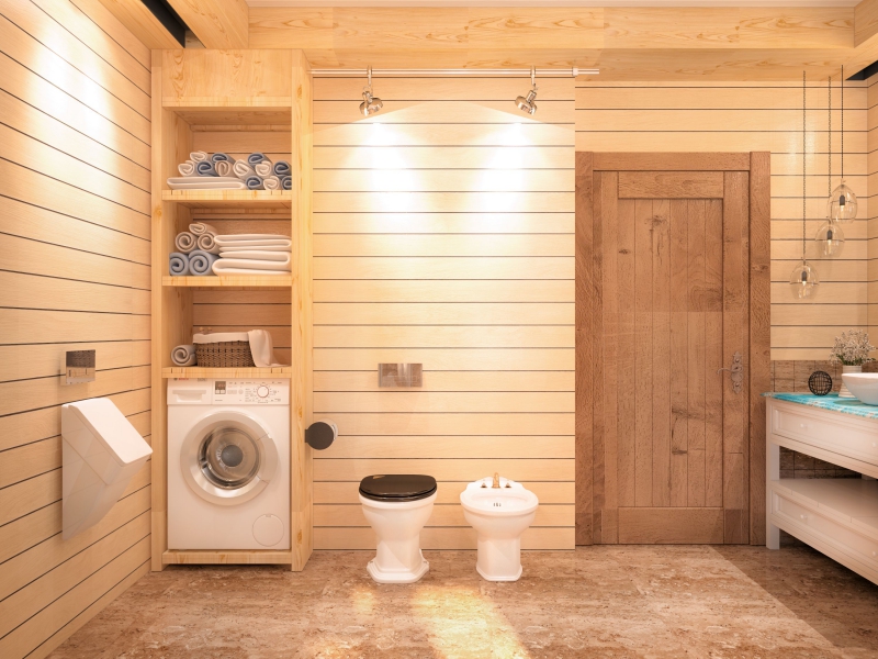 Ванная комната в деревянном доме и ее отделка