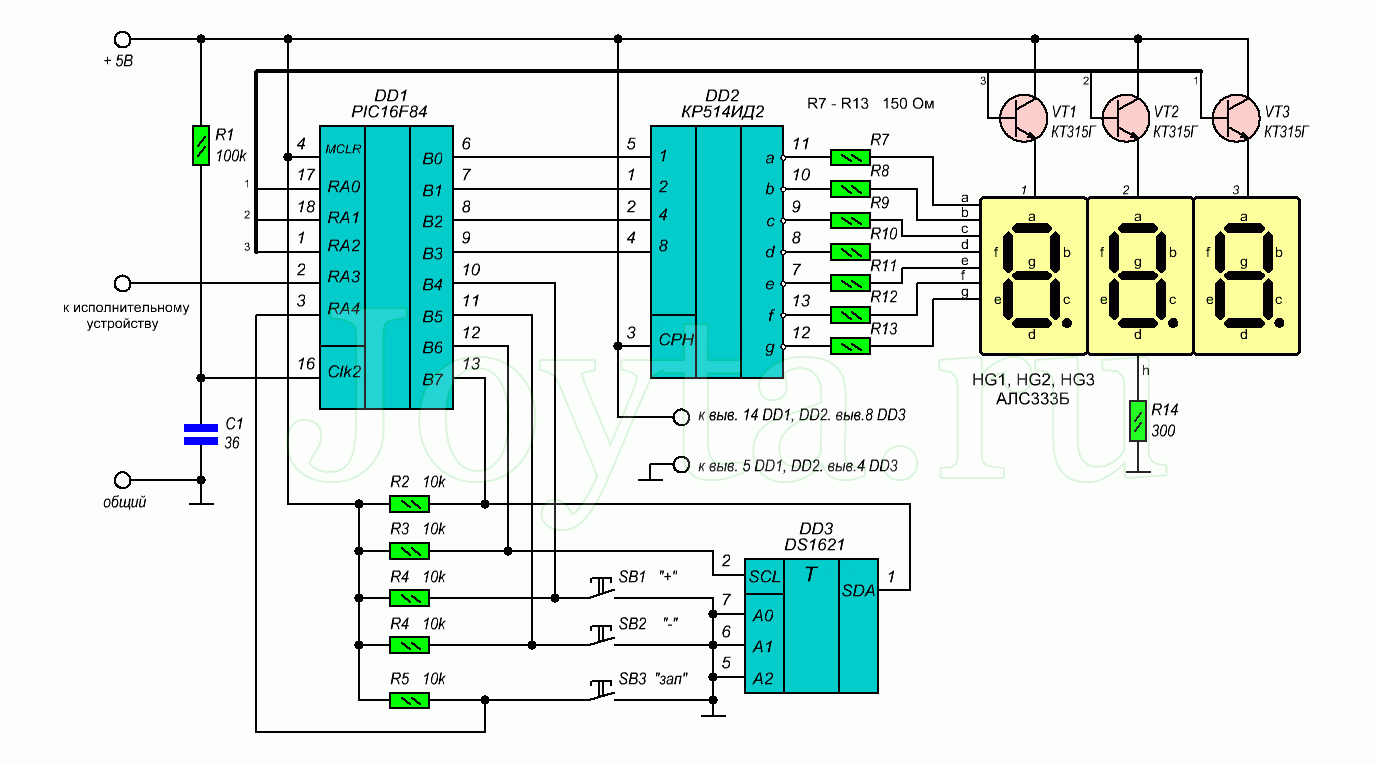 Схема терморегулятора для теплого пола 